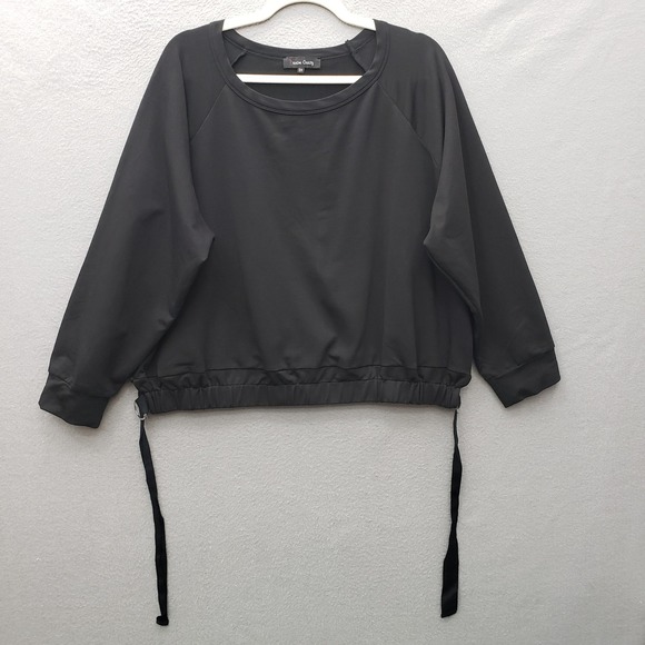 Boxom Curvy Tops - Buxom Curvy Cinch Bottom Top Black Whimsigoth Alt Steampunk Plus Size 3X